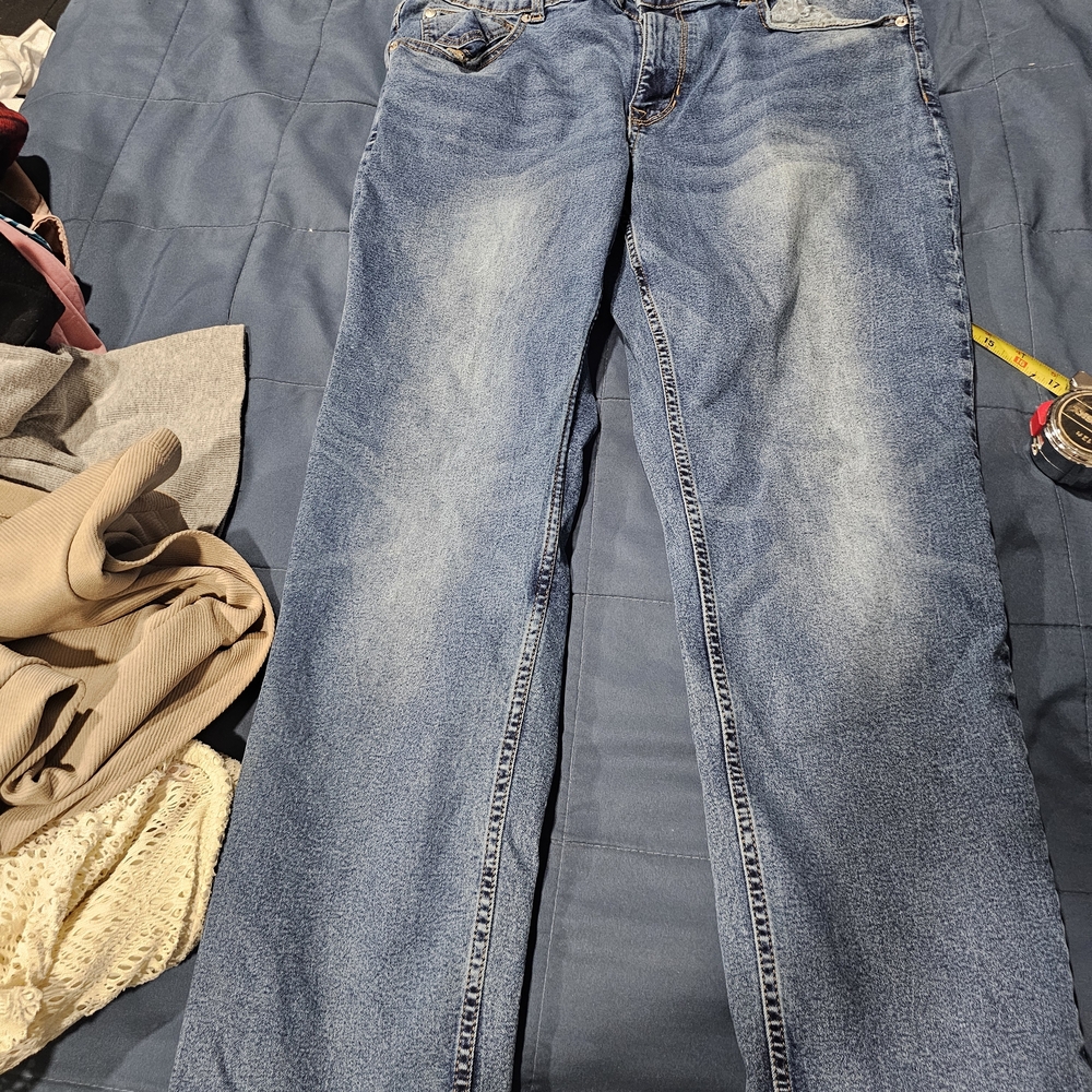 DKNY Women's Straight Leg Blue Jeans